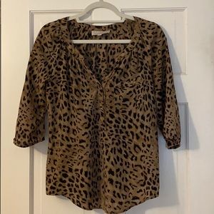 Loft leopard print blouse